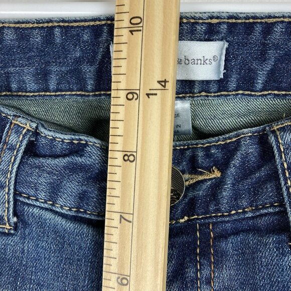 christopher & Banks Women's Blue Jeans Size 4 Average Boot Cut Low Rise Stretch - Picture 8 of 9